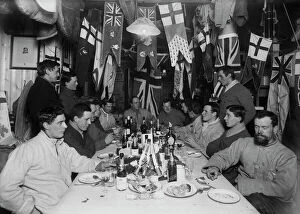 British Antarctic Expedition 1910-13 (Terra Nova) Gallery: Midwinter Day Dinner at Winterquarters Hut. June 22nd 1911