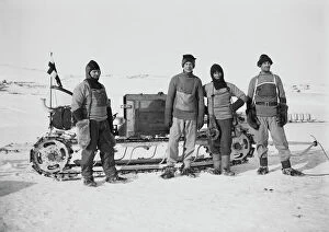 British Antarctic Expedition 1910-13 (Terra Nova) Gallery: The motor party Lt Edward Evans, Bernard Day, William Lashly, Frederick Hooper. October 1911
