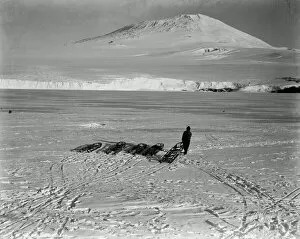 British Antarctic Expedition 1910-13 (Terra Nova) Collection: Mount Erebus from the ship at the icefoot. January 1911