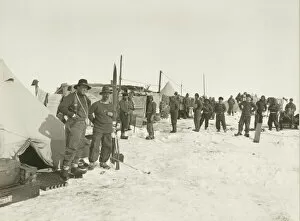 Images Dated 10th April 2015: Ocean Camp. Ernest Shackleton and Frank Wild on the left
