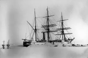 Rigging Collection: Port side of the ship and meteorological screens