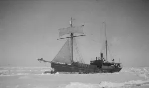 Pack Ice Prints: The Quest ploughing through heavy pack ice