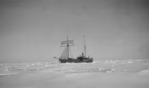 Pack Ice Prints: The Quest ploughing through heavy pack ice