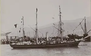 S. Y. Nimrod leaving Lyttleton for the South on January 1st 1908