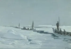 Painting Gallery: Sailing towards Elephant Island through open pack ice, Weddell Sea