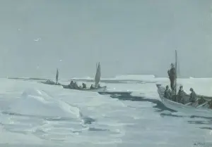 Boats Prints: Sailing towards Elephant Island through open pack ice, Weddell Sea
