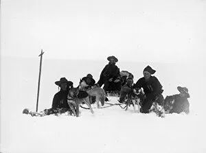 British National Antarctic Expedition 1901-04 (Discovery) Gallery: Sledge journey towards Mount Terror