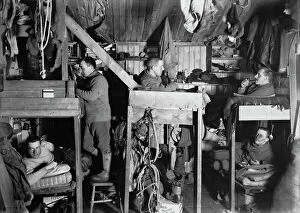 Images Dated 10th April 2015: The Tenements - bunks in Winterquarters Hut, of Lt henry Bowers, Apsley Cherry-Garrard